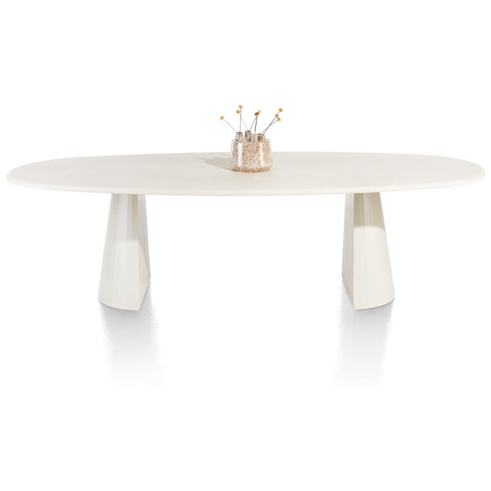 Xooon eetkamertafel LUND ovaal 210x120cm cone-poot nebbia