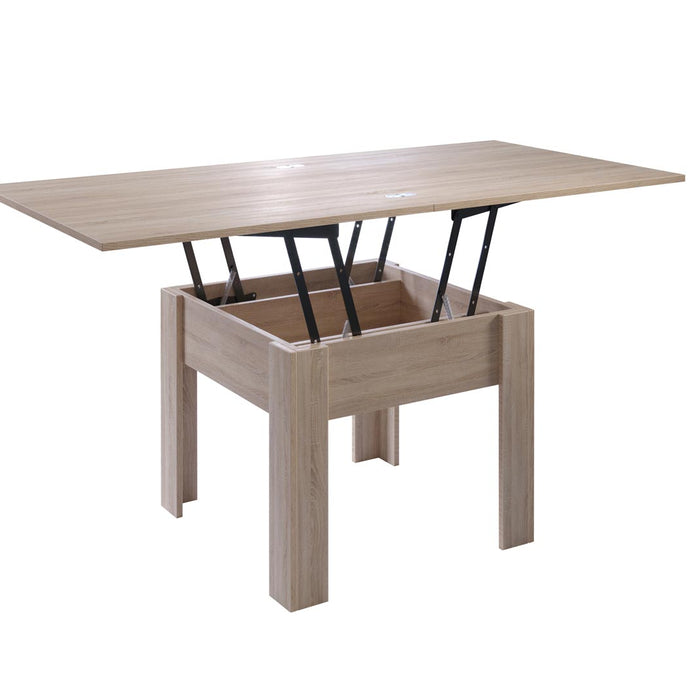 Hioshop Flipp salontafel, en eettafel eik licht decor.