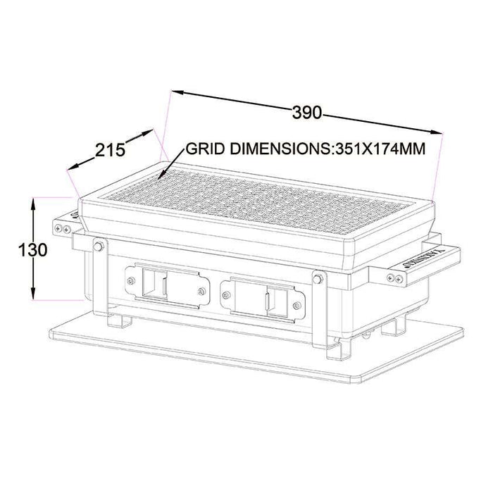 Yakiniku - Shichirin Tafelgrill Rechthoekig