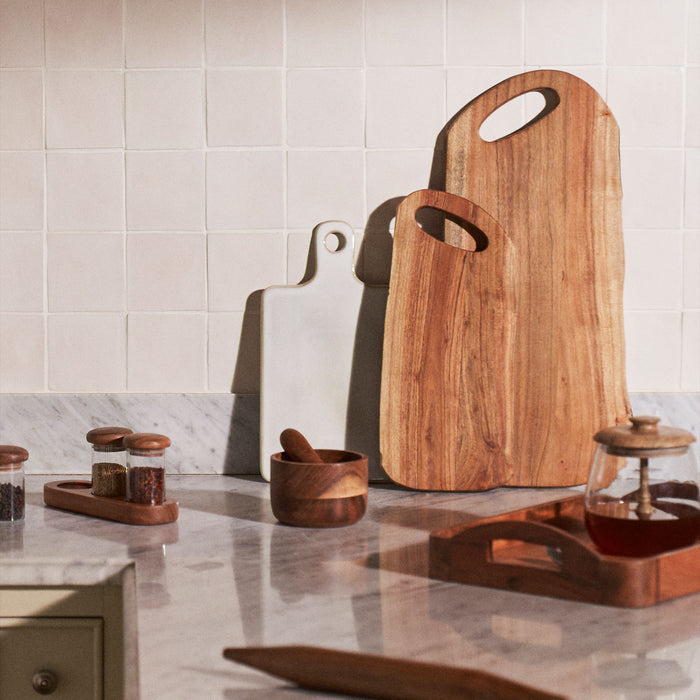 Kave Home - Elissa groot acaciahouten dienblad