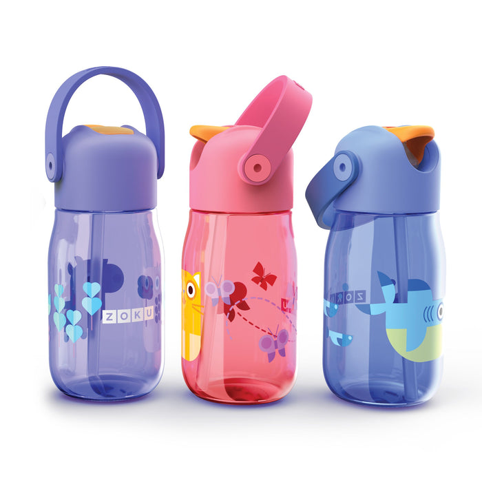 Zoku Drinkbeker Kids Flip met Rietje 415 ml Cat