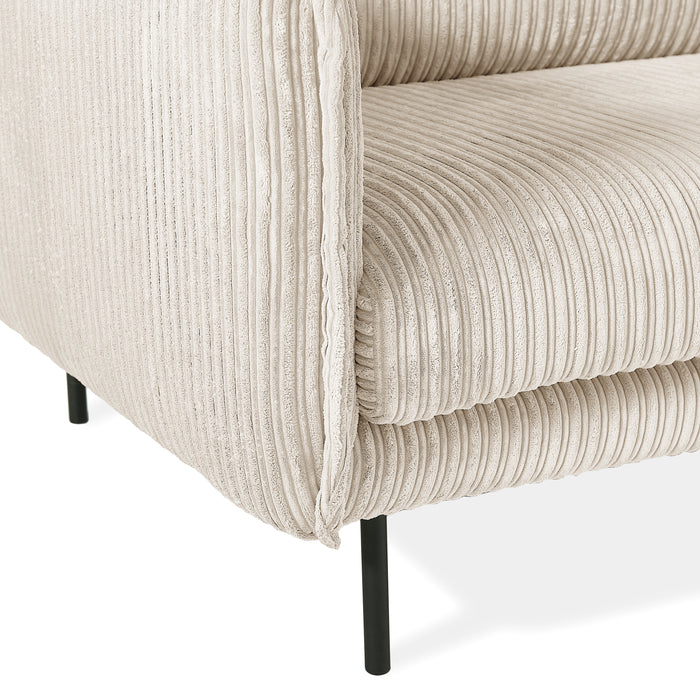 by fonQ Ribbon 3-zitsbank - Rib - Crème