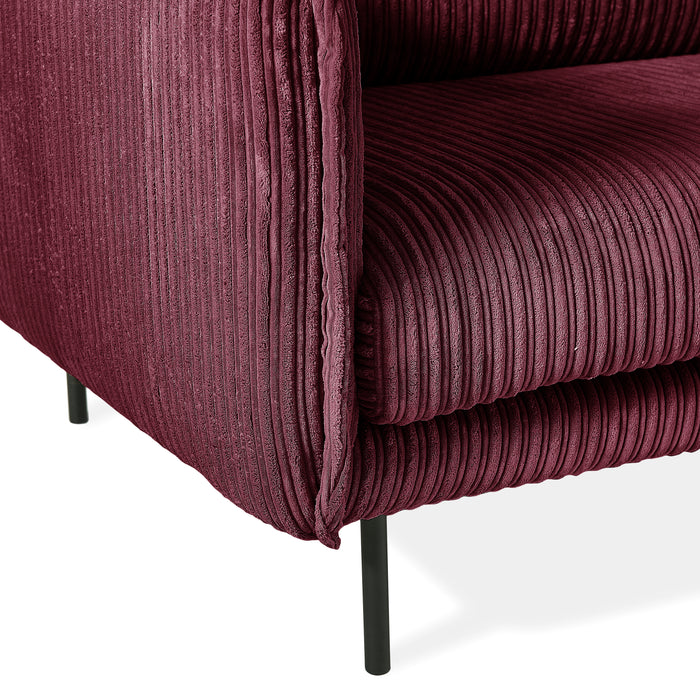 by fonQ Ribbon 3-zitsbank - Rib - Bordeaux