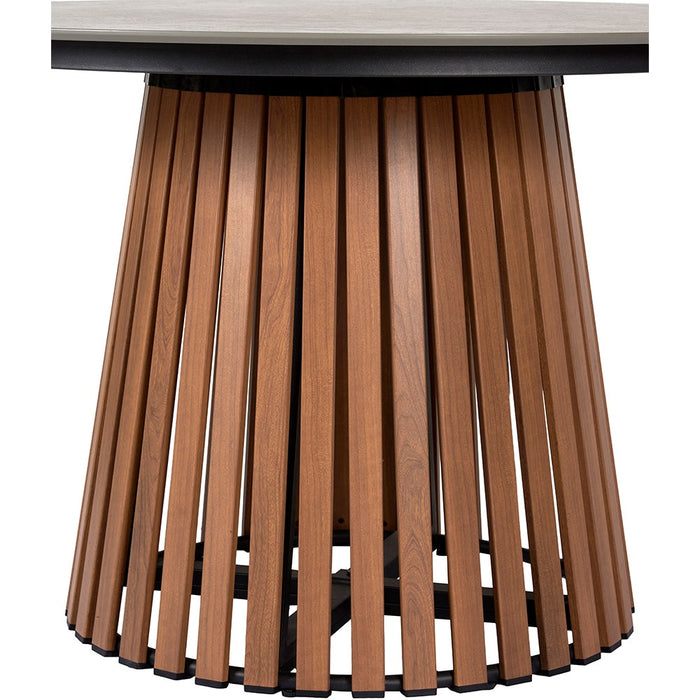 Lisomme Asger metalen tuintafel donkerbruin - Ø115 cm