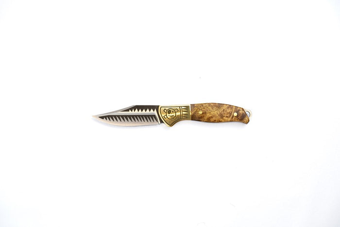 Homey's Schiffmacher 4-Delige Steakmessenset - 8cm - Wortelnotenhout