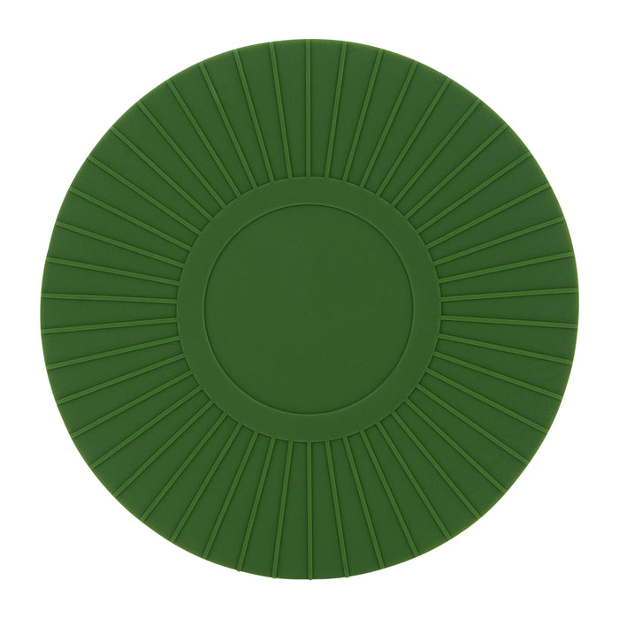 Krumble Glasonderzetter - Set van 5 + houder - Silicone - Groen