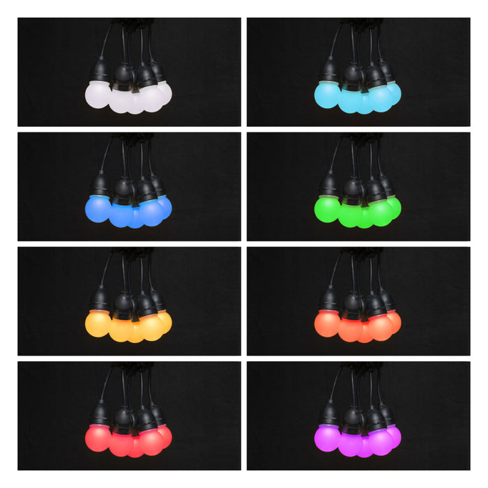 6.6m LED String light RGB - buiten lampjes snoer 12 RGB LEDs incl.