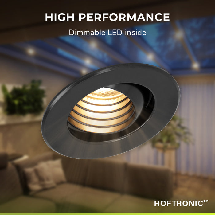 HOFTRONIC 8x - Mini LED spotjes 12V IP44 Dimbaar via