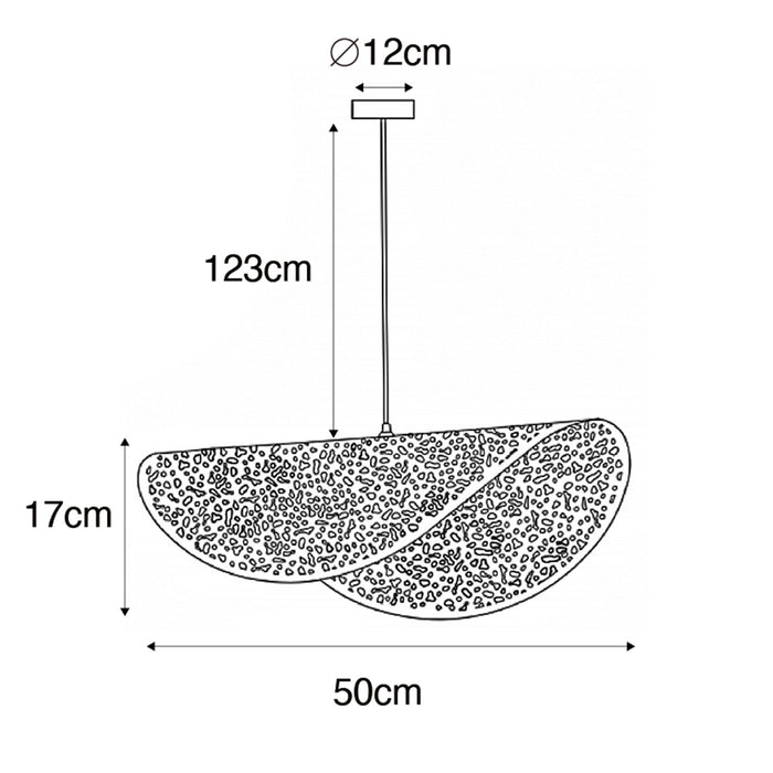 QAZQA Oosterse hanglamp zwart met goud 50 cm - Japke
