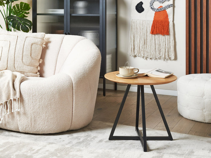 Beliani - ATOKA - Bijzettafel - Lichte houtkleur - MDF