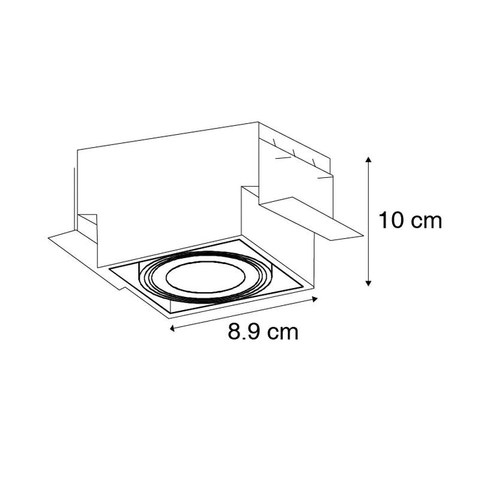 QAZQA Set van 6 inbouwspot wit GU10 kantelbaar trimless - Oneon