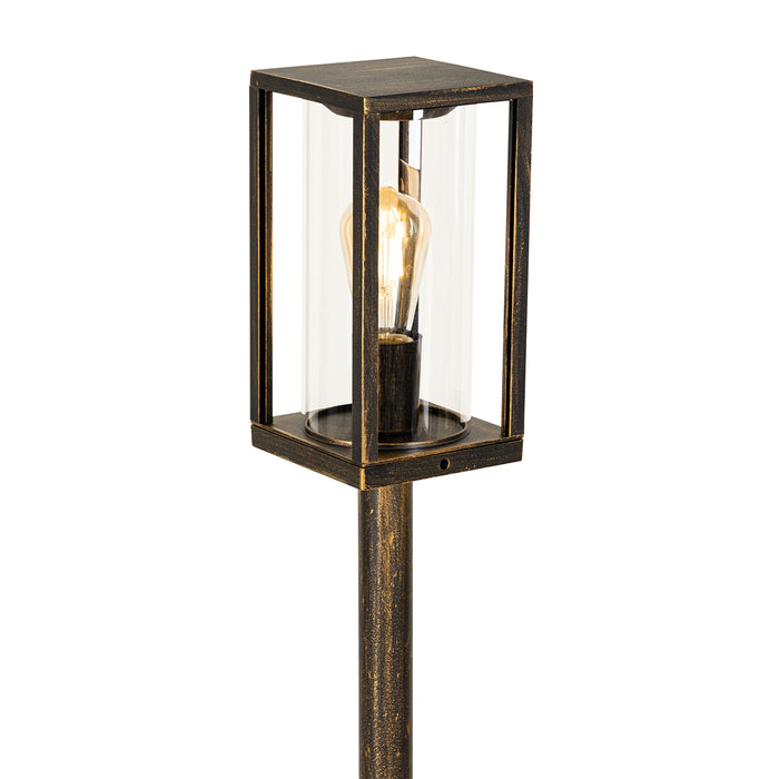 QAZQA Vintage staande buitenlamp antiek goud 100 cm IP44 - Charlois