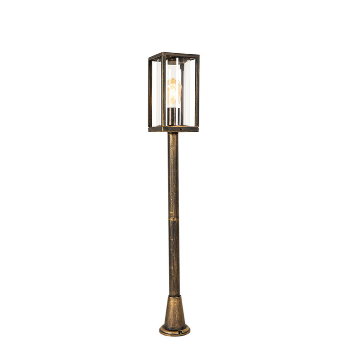 QAZQA Vintage staande buitenlamp antiek goud 100 cm IP44 - Charlois