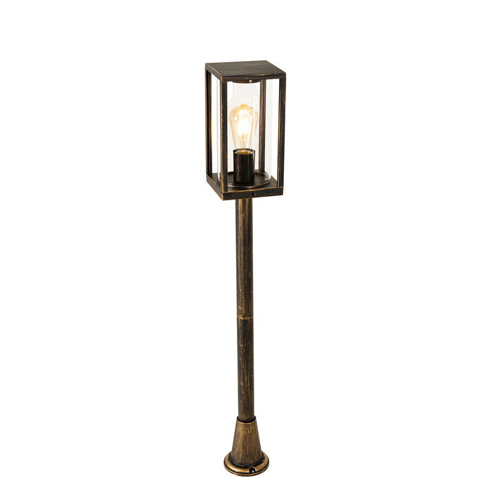 QAZQA Vintage staande buitenlamp antiek goud 100 cm IP44 - Charlois