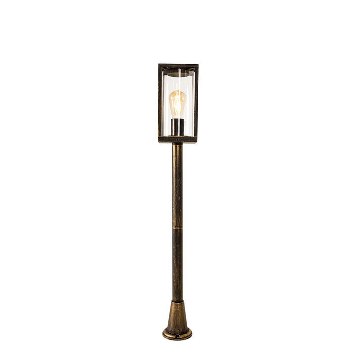 QAZQA Vintage staande buitenlamp antiek goud 100 cm IP44 - Charlois