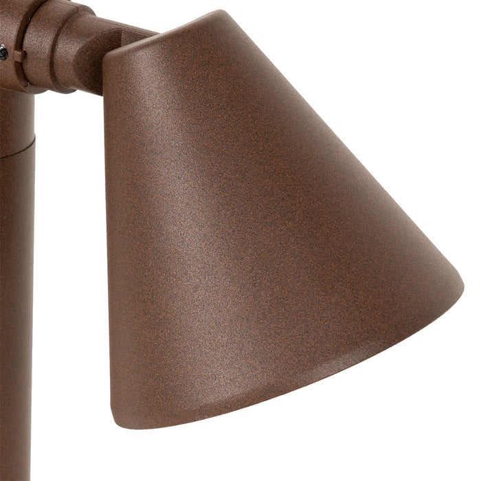 QAZQA Modern buiten paaltje roestbruin 30 cm IP44 verstelbaar - Ciara