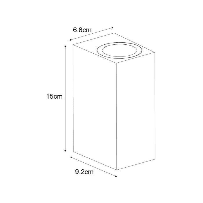 QAZQA Moderne buiten wandlamp roestbruin kunststof 2-lichts - Baleno