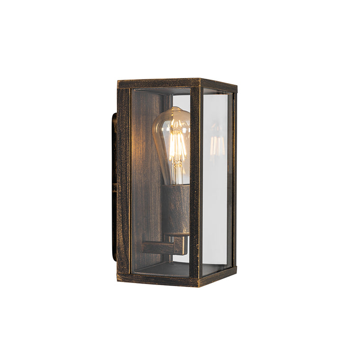 QAZQA Vintage wandlamp antiek goud 26 cm IP44 - Charlois