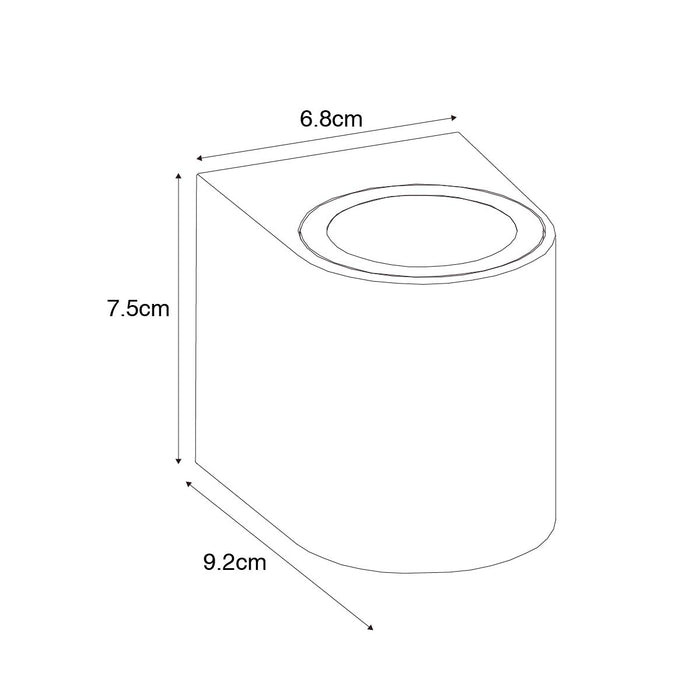 QAZQA Moderne buiten wandlamp zwart kunststof ovaal - Baleno