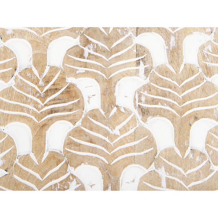 Beliani - HURSI - Bijzettafel set - Lichte houtkleur - Mangohout