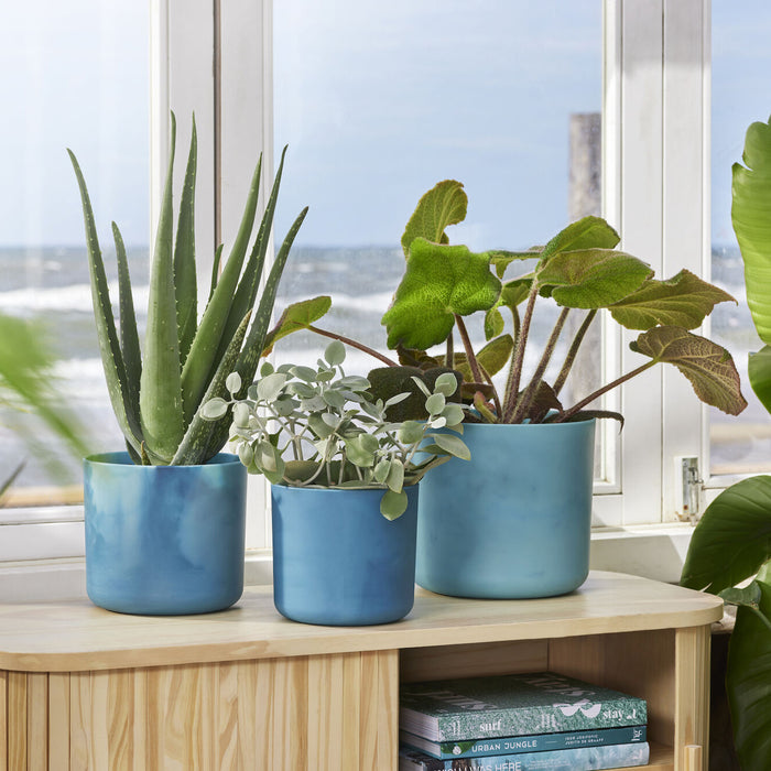 elho The Ocean Bloempot Round Ø 18 cm - Blauw