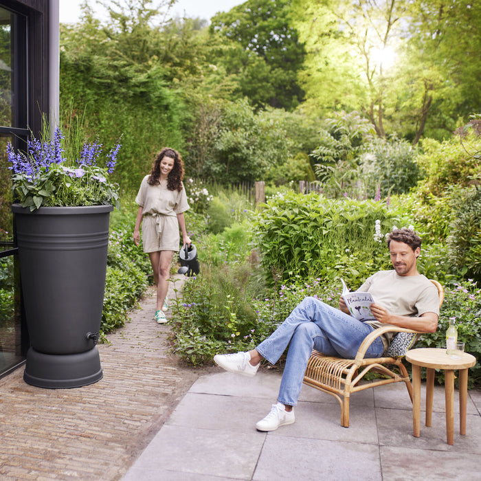 elho Green Basics Plus Regenton 200 L - Zwart