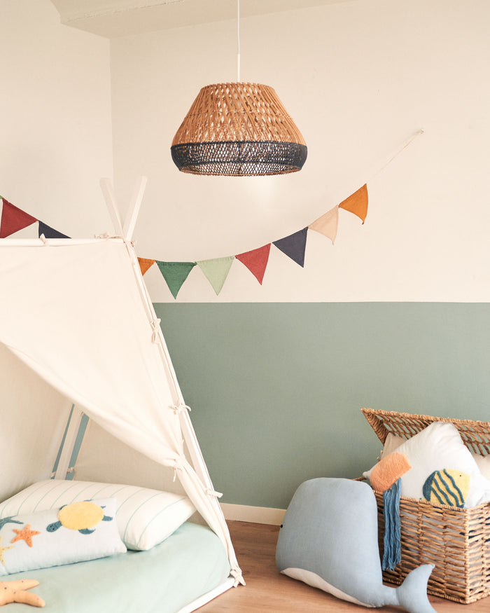 Kave Home - Cordelia kussen in de vorm van een walvis, 100% katoen in