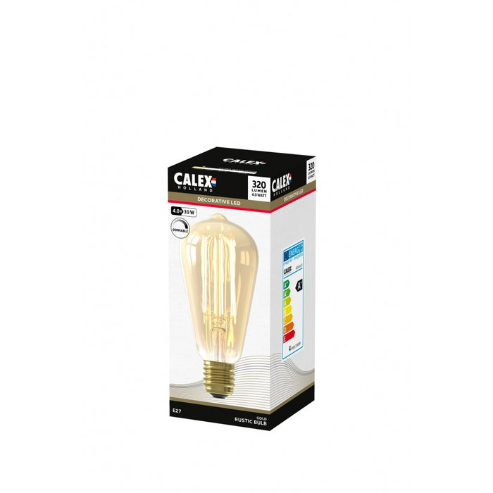 Calex Lichtbron E27 Goud - Glas - 6x14x6cm (BxHxD)