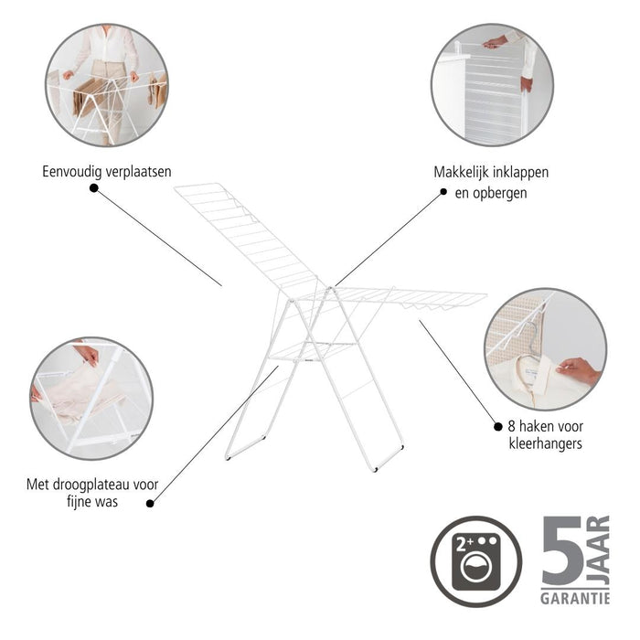 Brabantia HangOn Droogrek 25 Meter - White