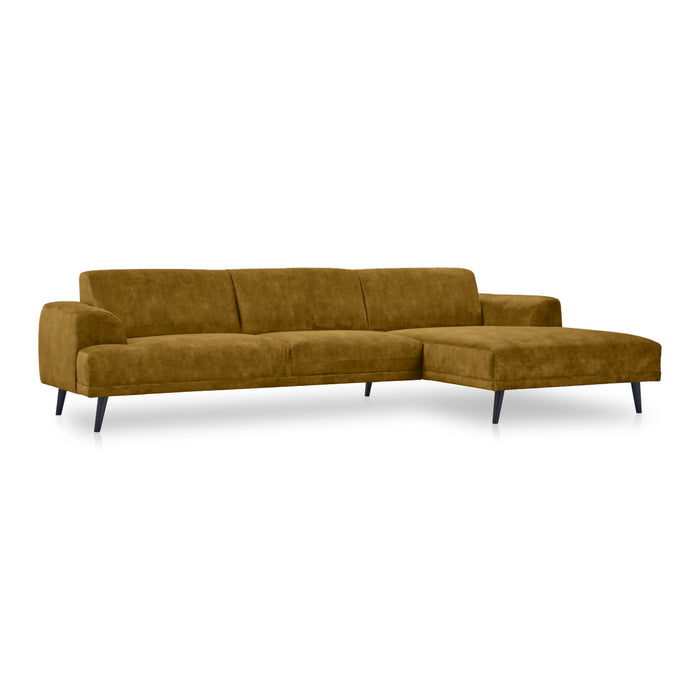 by fonQ Flair Hoekbank met Chaise Longue Rechts - Mosgroen