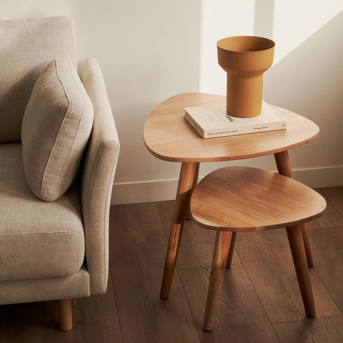 Kave Home Eluana Set Van 2 Bijzettafels - Acaciahout