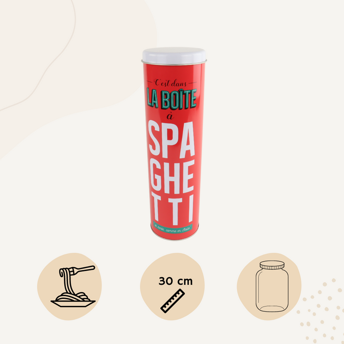 Orange85 Spaghetti Voorraadpot Blik Bewaardoos met Deksel Retro