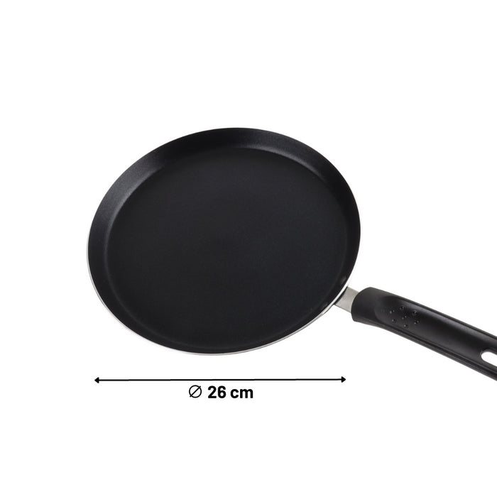 OTIX Koekenpan Pannenkoekenpan Inductie 26.5cm RVS Zwart Pannen