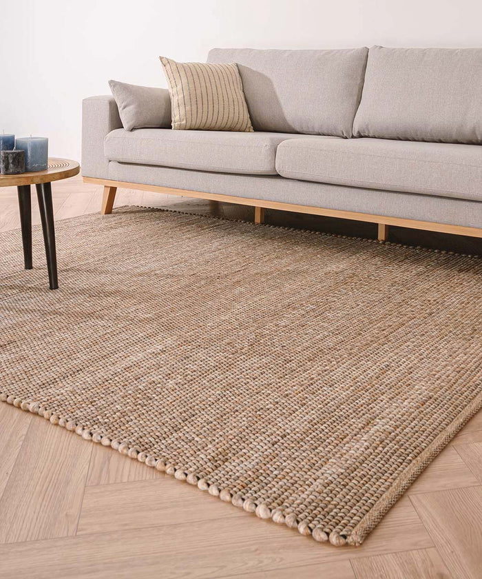 Nordic Weavers Wollen vloerkleed Lett - beige - 200x290 cm