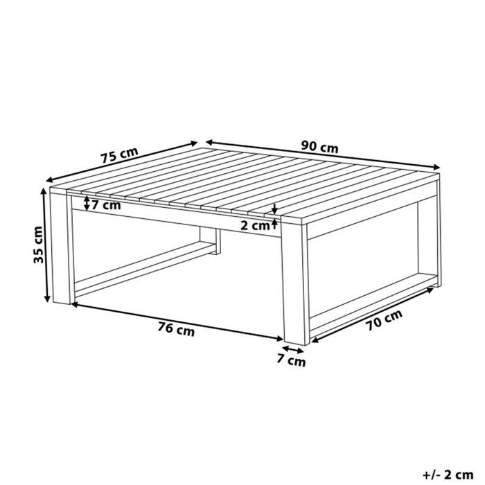 Beliani - TIMOR II - Salontafel - Donkere houtkleur - FSC® acaciahout