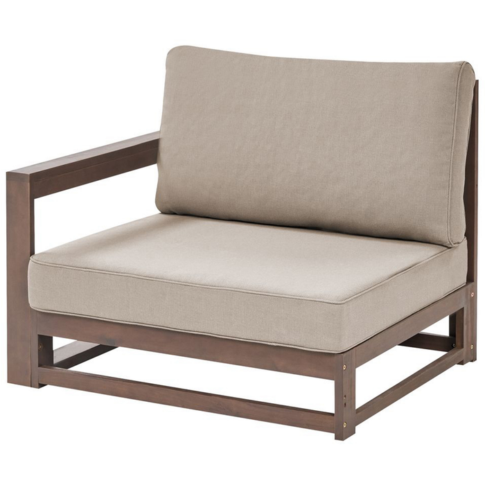 Beliani-TIMOR II-Loungeset 5-zits-Donkere houtkleur-FSC® acaciahout
