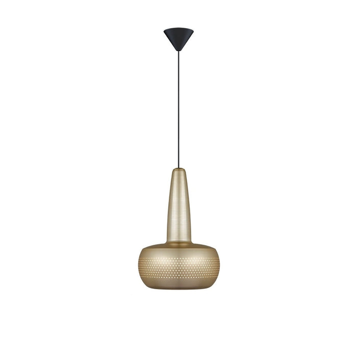 Umage Clava hanglamp brushed brass - met koordset zwart - Ø 21,5 cm