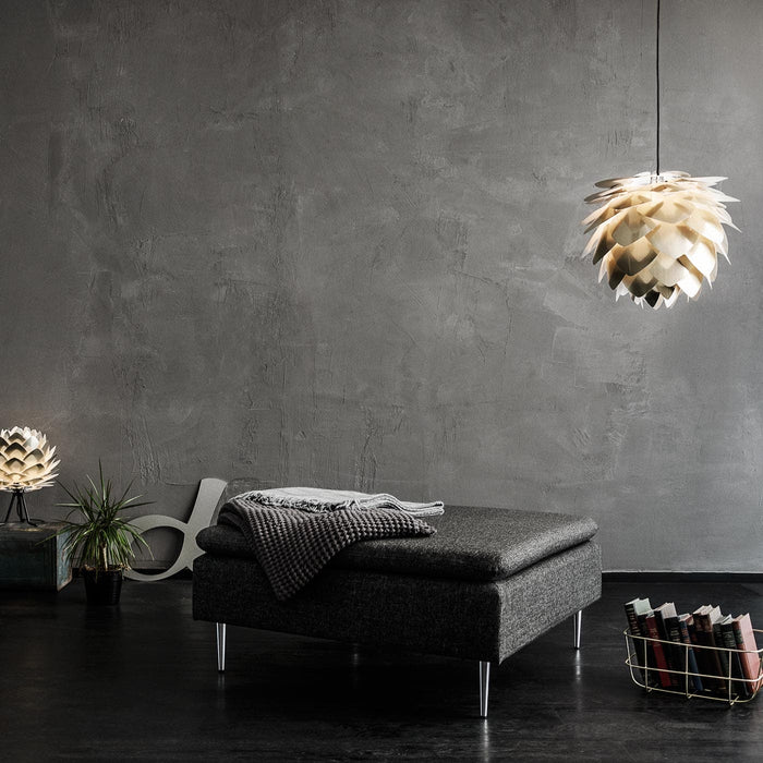 Umage Silvia Medium hanglamp brushed brass - met koordset zwart - Ø 50