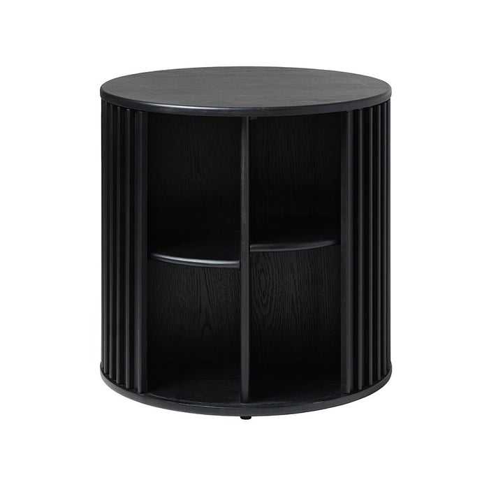 Olivine Redmer Ronde Houten Bijzettafel Ø 60 cm - Zwart