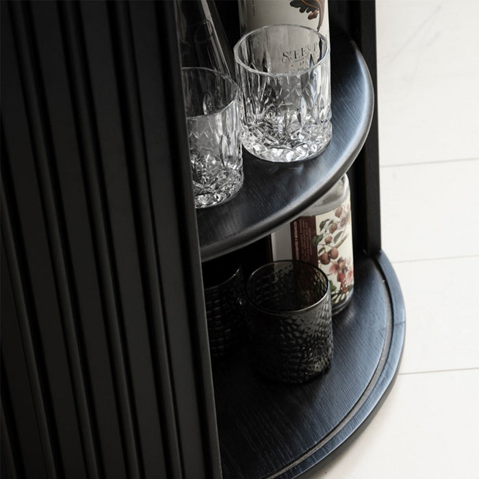 Olivine Redmer Ronde Houten Bijzettafel Ø 60 cm - Zwart