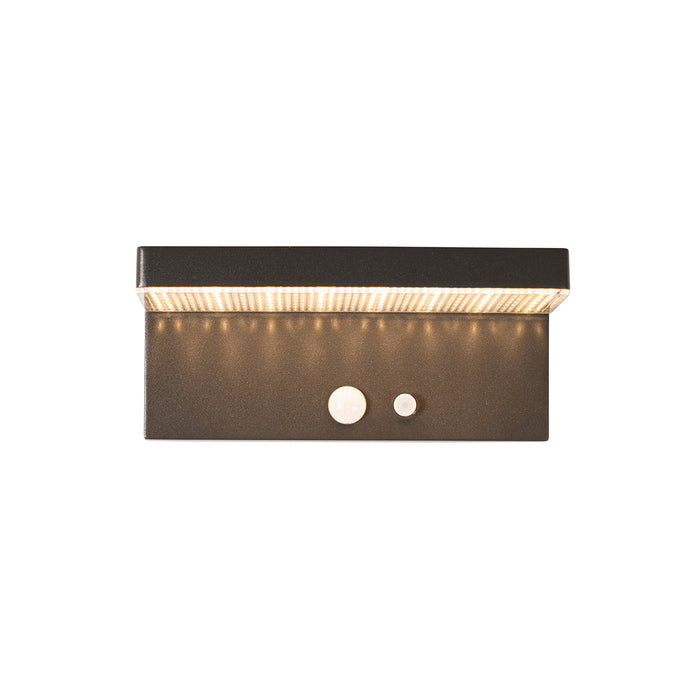 QAZQA Buiten wandlamp donkergrijs incl. LED en dimlicht op solar -