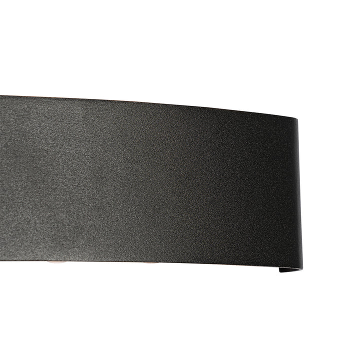 QAZQA Buiten wandlamp zwart incl. LED 10-lichts IP54 - Silly