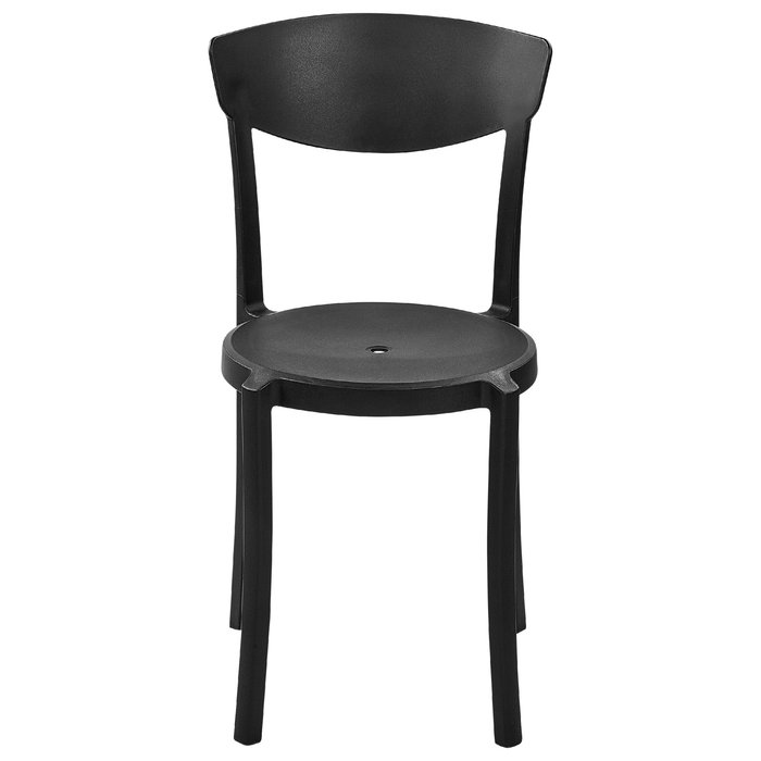 Beliani - VIESTE - Stoel set van 8 - Zwart - Synthetisch materiaal