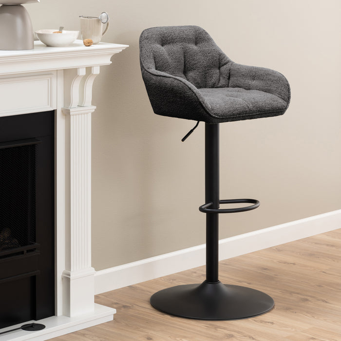 by fonQ basic Arvid Verstelbare Barkruk - Antraciet