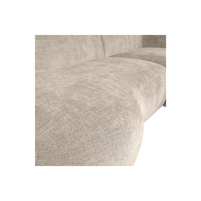 WOOOD Polly Chaise Longue - Polyester - Zand - 71x258x105|150