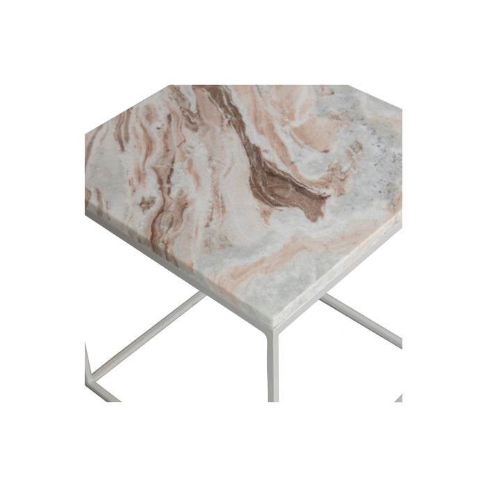 WOOOD Bijzettafel Mellow - Marmer - Mist