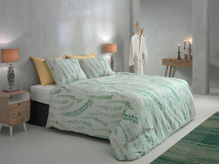 Zo Home Dekbedovertrek Katoen Lanza - green