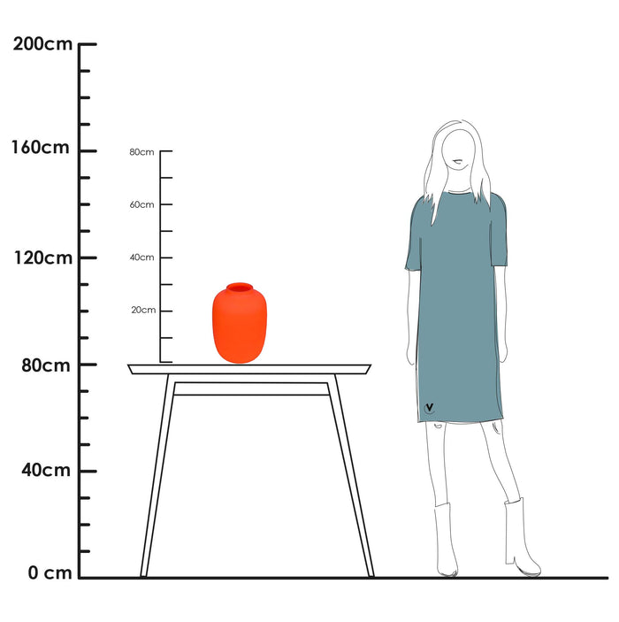 Vase The World Artic S Neon orange Ø21 x H29 cm