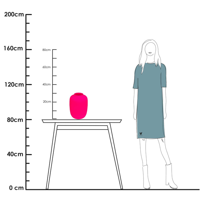 Vase The World Artic S Neon Pink Ø21 x H29 cm