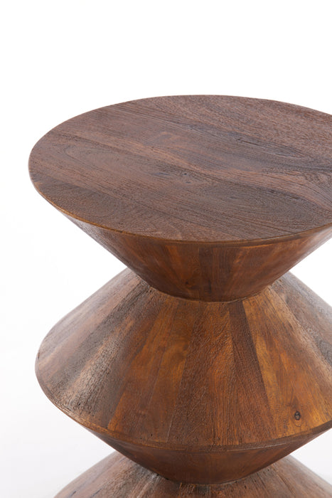 Light & Living - Bijzettafel LARUS - Ø40x50cm - Bruin